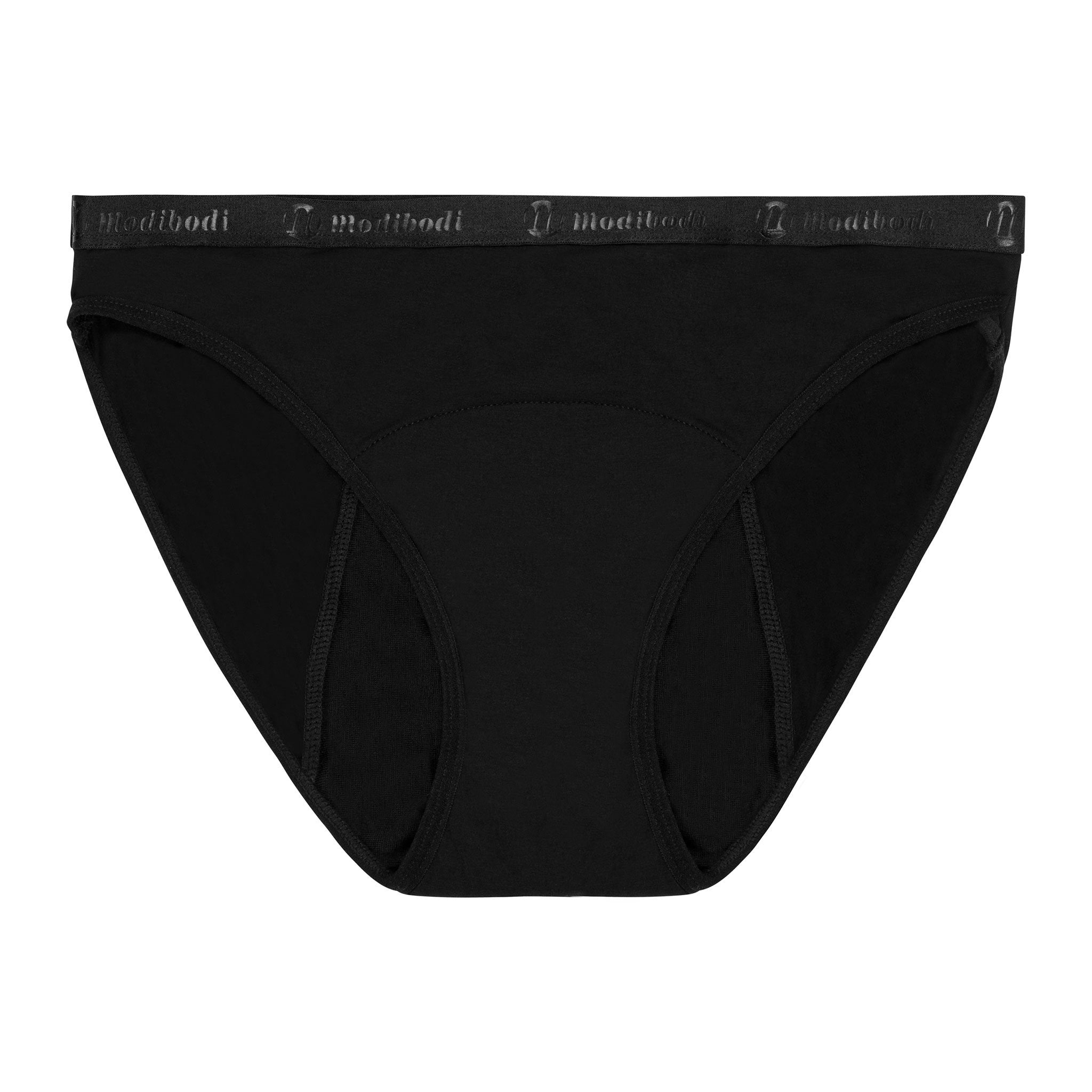 Swimwear Brazilian Brief Light-Moderate Black – Modibodi AU